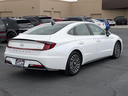 White 2023 Hyundai SONATA Hybrid Limited