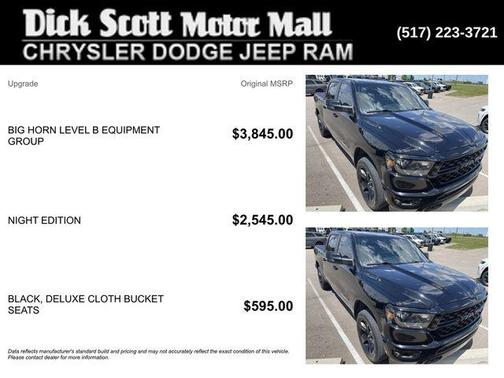 Diamond Black Crystal Pearlcoat 2023 RAM 1500 Big Horn/Lone Star