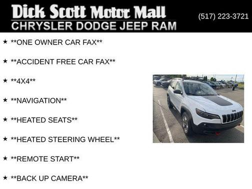 Bright White Clearcoat 2019 Jeep Cherokee Trailhawk