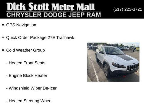 Bright White Clearcoat 2019 Jeep Cherokee Trailhawk
