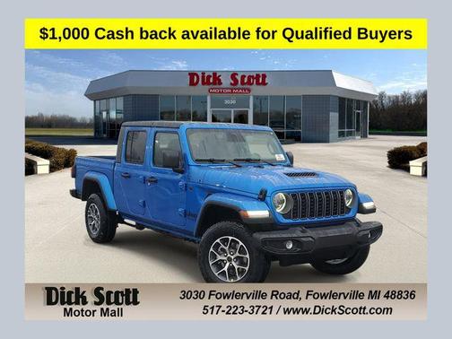 Hydro Blue Pearlcoat 2026 Jeep Gladiator Sport S