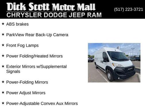 Bright White Clearcoat 2025 RAM ProMaster 2500 Tradesman