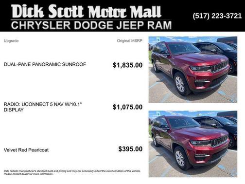 Velvet Red Pearlcoat 2022 Jeep Grand Cherokee Limited