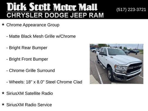 Bright White Clearcoat 2020 RAM 2500 Tradesman Crew Cab 4x4 6'4' Box