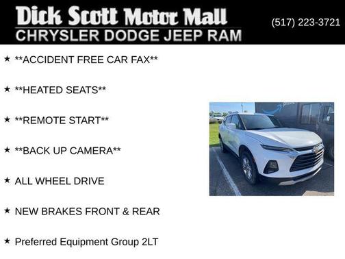 Summit White 2020 Chevrolet Blazer 2LT