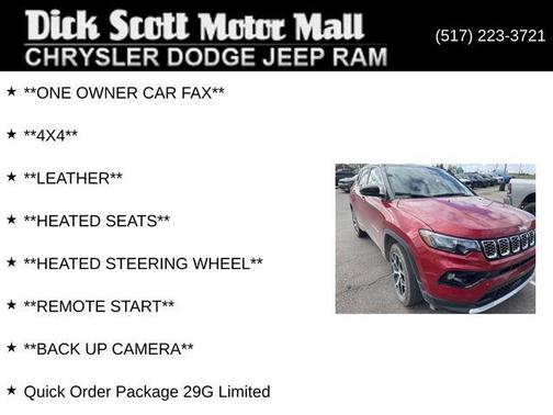 Red Hot Pearlcoat 2024 Jeep Compass Limited