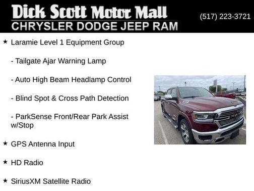 Delmonico Red Pearlcoat 2020 RAM 1500 Laramie