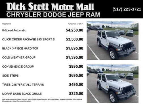 Bright White Clearcoat 2023 Jeep Wrangler Sport S