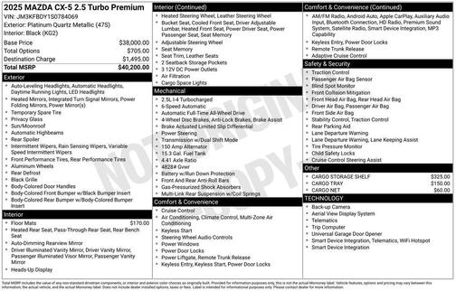 2025 Mazda CX-5 2.5 Turbo Premium