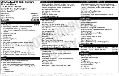 2026 Mazda Mazda3 2.5 Turbo AWD