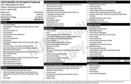 2026 Mazda CX-50 Hybrid Preferred