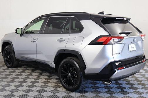 Silver Sky Metallic/Midnight Black Metallic 2023 Toyota RAV4 Hybrid SE