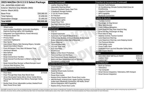 2025 Mazda CX-5 2.5 S Select Package