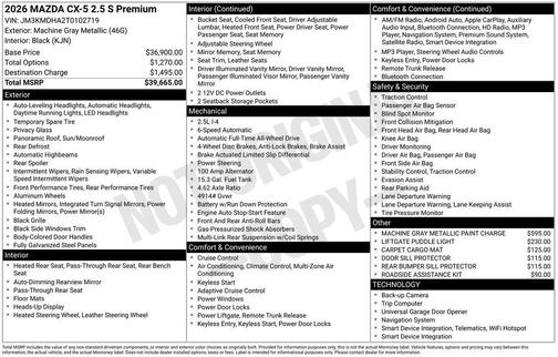 2026 Mazda CX-5 2.5 S