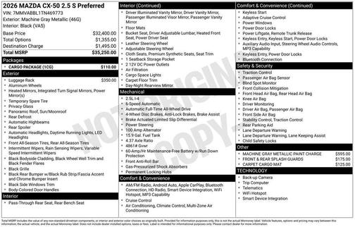 2026 Mazda CX-50 2.5 S Preferred Package