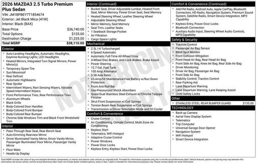2026 Mazda Mazda3 2.5 Turbo AWD