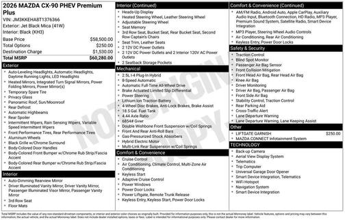 2026 Mazda CX-90 PHEV Premium Plus