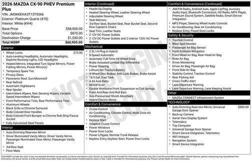 2026 Mazda CX-90 PHEV Premium Plus