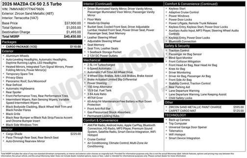 2026 Mazda CX-50 2.5 Turbo