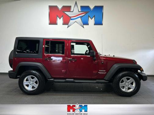 Deep Cherry Red Crystal Pearl 2012 Jeep Wrangler Unlimited Sport