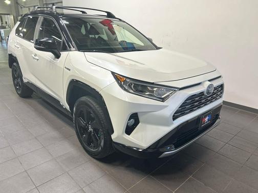 Blizzard Pearl w/Midnight Black Roof 2020 Toyota RAV4 Hybrid SE