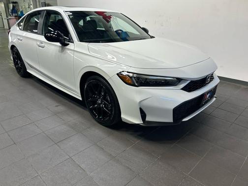 Platinum White Pearl 2026 Honda Civic Hybrid Sport