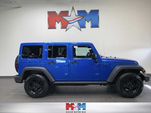 Hydro Blue Pearlcoat 2016 Jeep Wrangler Unlimited Black Bear