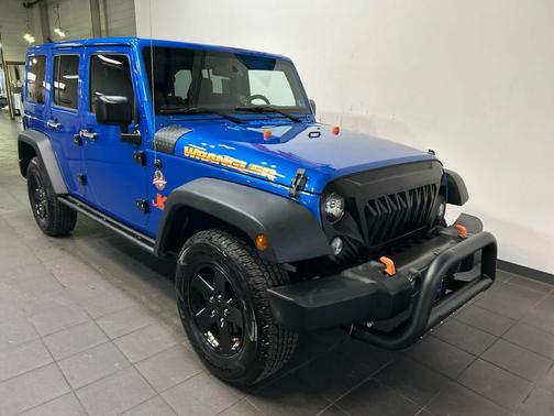 Hydro Blue Pearlcoat 2016 Jeep Wrangler Unlimited Black Bear