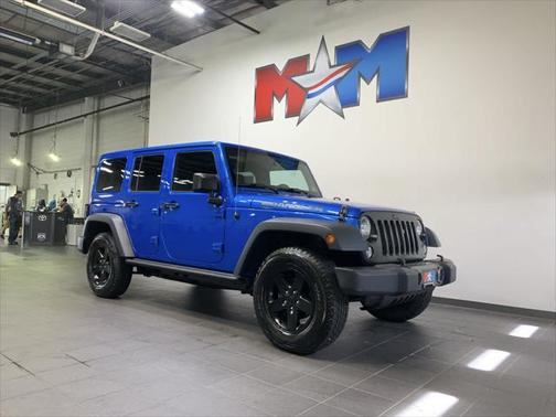 Hydro Blue Pearlcoat 2016 Jeep Wrangler Unlimited Black Bear