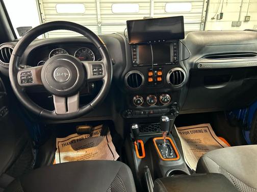 Hydro Blue Pearlcoat 2016 Jeep Wrangler Unlimited Black Bear