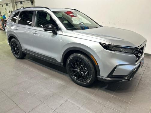 Solar Silver Metallic 2025 Honda CR-V Hybrid Sport AWD
