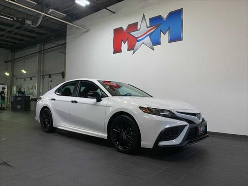 White 2022 Toyota Camry Nightshade Edition Hybrid