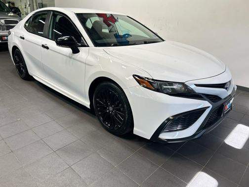 White 2022 Toyota Camry Nightshade Edition Hybrid