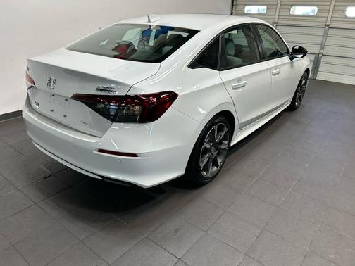 Platinum White Pearl 2025 Honda Civic Hybrid Sport Touring