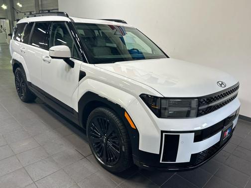 Serenity White 2026 Hyundai SANTA FE HEV Calligraphy