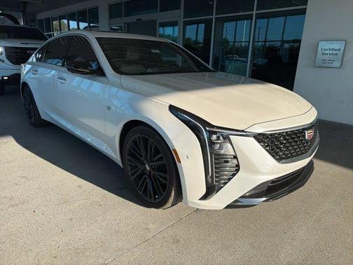 Crystal White Tricoat 2025 Cadillac CT5 Premium Luxury