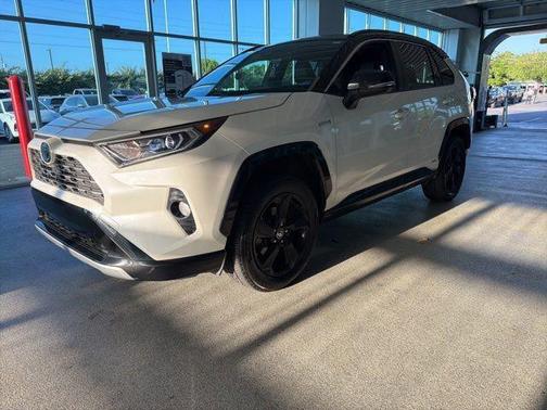 Blizzard Pearl w/Midnight Black Roof 2020 Toyota RAV4 Hybrid SE
