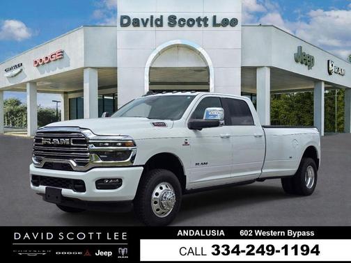 Bright White Clearcoat 2025 RAM 3500 Laramie Crew Cab 4x4 8' Box