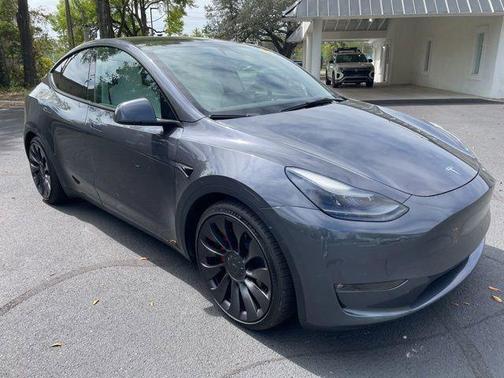 Gray 2023 Tesla Model Y Performance Dual Motor All-Wheel Drive