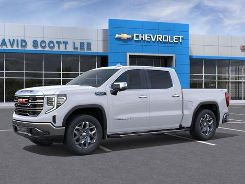 Glacier White Tricoat 2026 GMC Sierra 1500 SLT