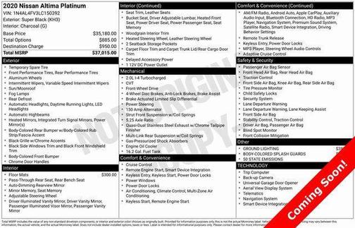2020 Nissan Altima Platinum VC-Turbo FWD