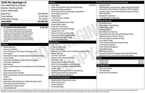 Steel Gray 2020 Kia Sportage LX