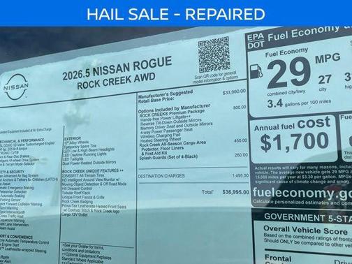 Super Black 2026 Nissan Rogue Rock Creek