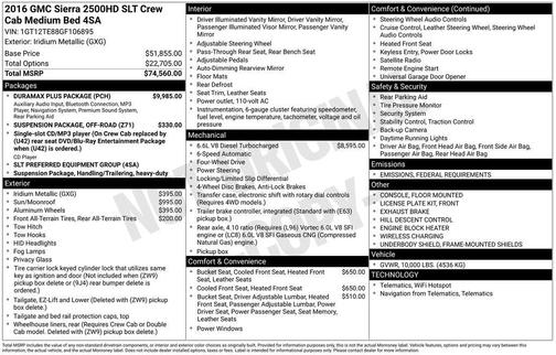 2016 GMC Sierra 2500 SLT