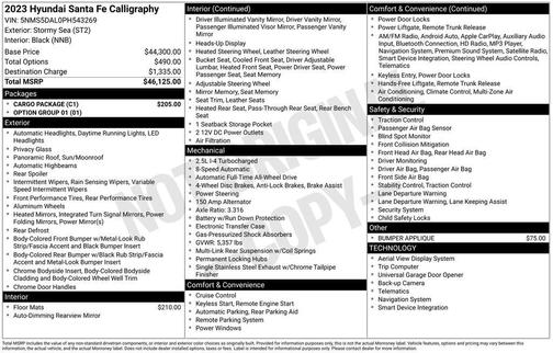 2023 Hyundai SANTA FE Calligraphy