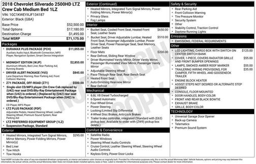 2018 Chevrolet Silverado 2500 LTZ