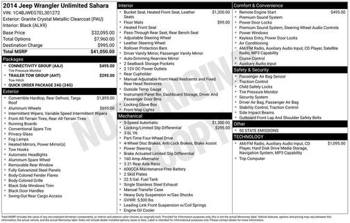 2014 Jeep Wrangler Unlimited Sahara