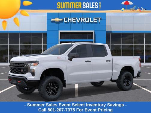 Summit White 2026 Chevrolet Silverado 1500 Custom Trail Boss