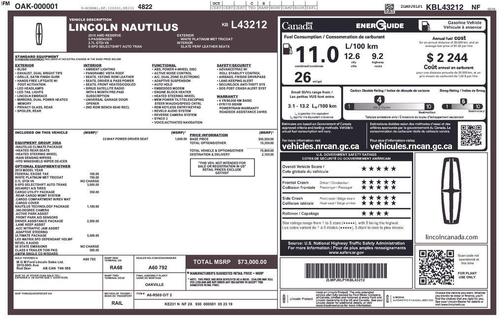 2019 Lincoln Nautilus Reserve