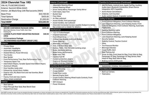 2024 Chevrolet Trax FWD 1RS